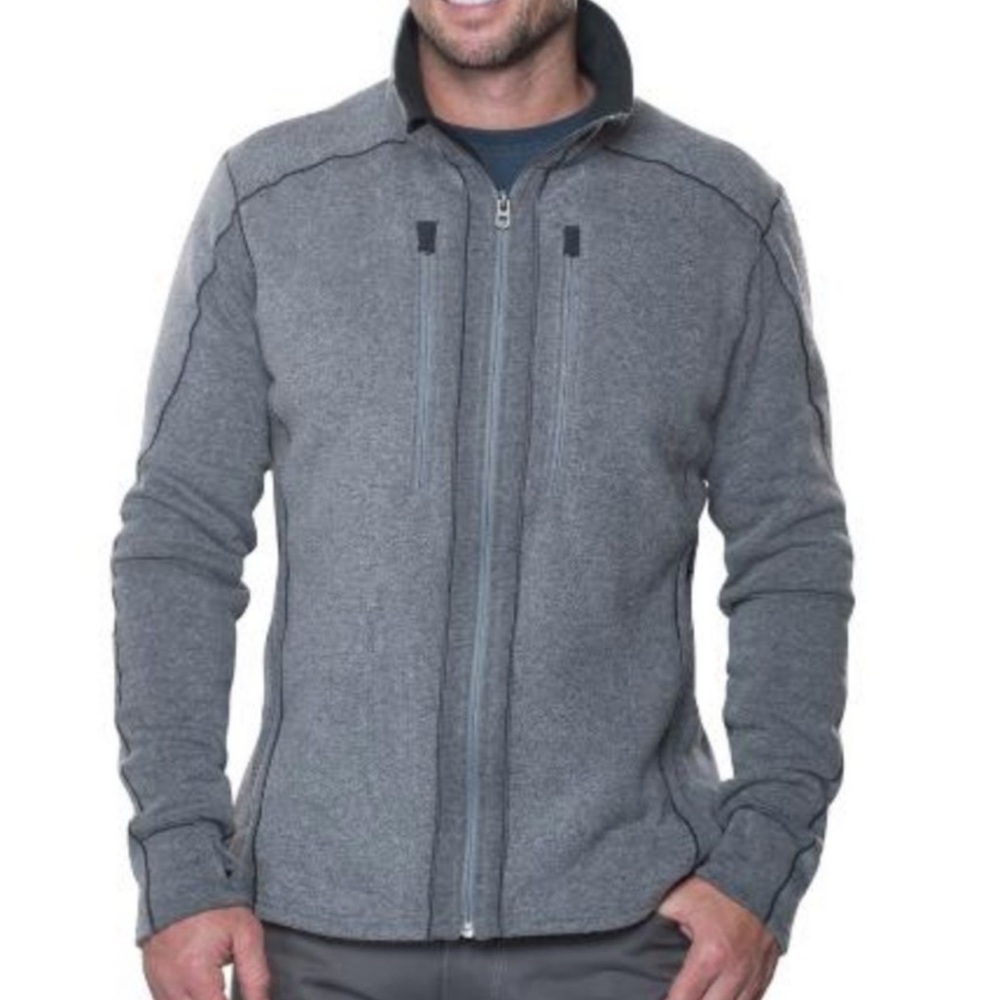 Kuhl Interceptr gray full zip fleece jacket
